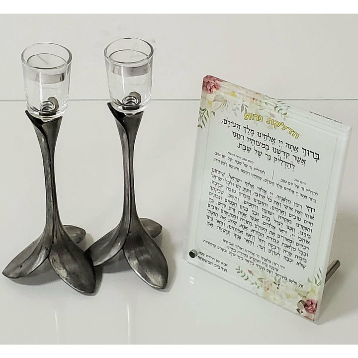 ברכה להדלקת נרות שבת על זכוכית - PHOTO-GLASS