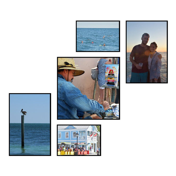 קיר תמונות מעוצב 5 תמונות בגדלים שונים - PHOTO-GLASS