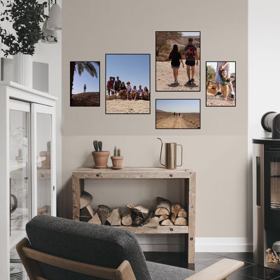 קיר תמונות מעוצב 5 תמונות בגדלים שונים - PHOTO-GLASS