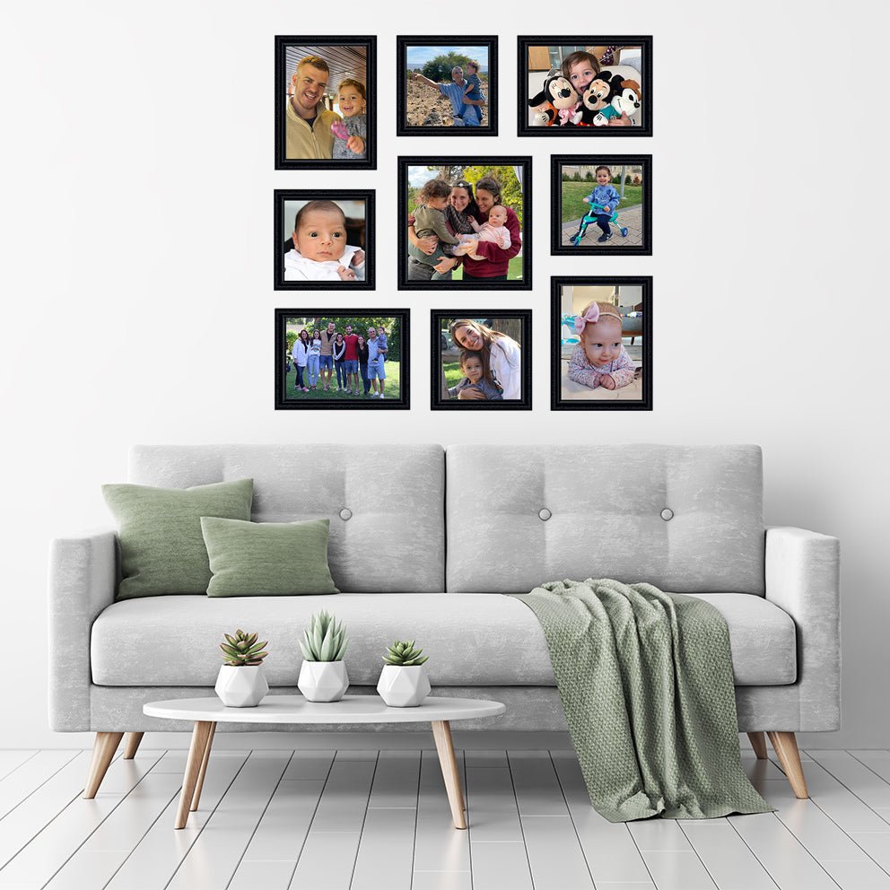 קיר תמונות מעוצב 9 תמונות בגדלים שונים - PHOTO-GLASS