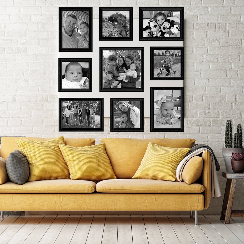 קיר תמונות מעוצב 9 תמונות בגדלים שונים - PHOTO-GLASS