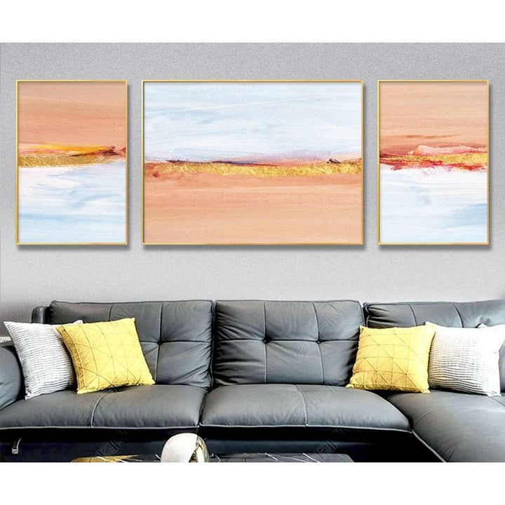 סט 3 תמונות זכוכית - טבע מופשט - PHOTO-GLASS