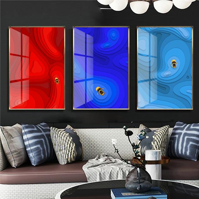 סט 3 תמונות זכוכית - סירה בלב ים - PHOTO-GLASS