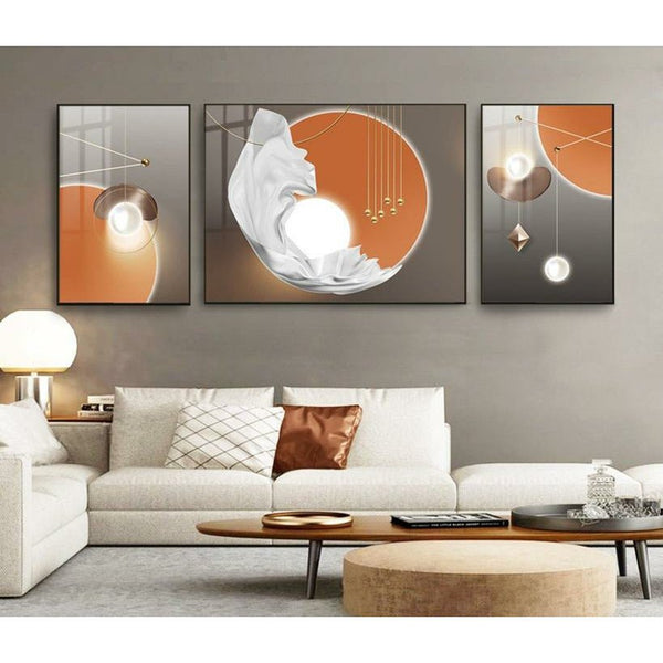 סט 3 תמונות זכוכית - צורות גיאומטריות - PHOTO-GLASS