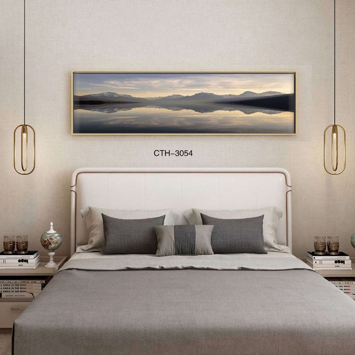 תמונת קנבס פנורמית - נוף בשקיעה - PHOTO-GLASS