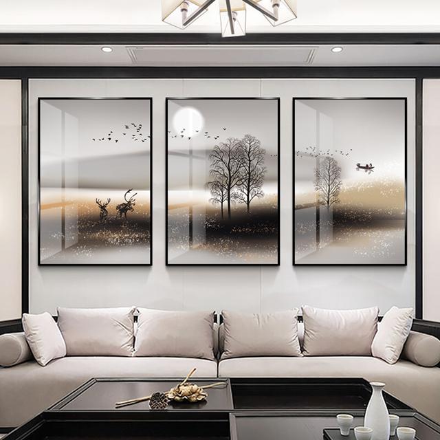 תמונת זכוכית ב-3 חלקים לסלון - אבסטרקט - PHOTO-GLASS