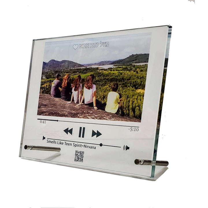 תמונת זכוכית - מיוזיק גלאס - אפל מיוזיק גדול - PHOTO-GLASS