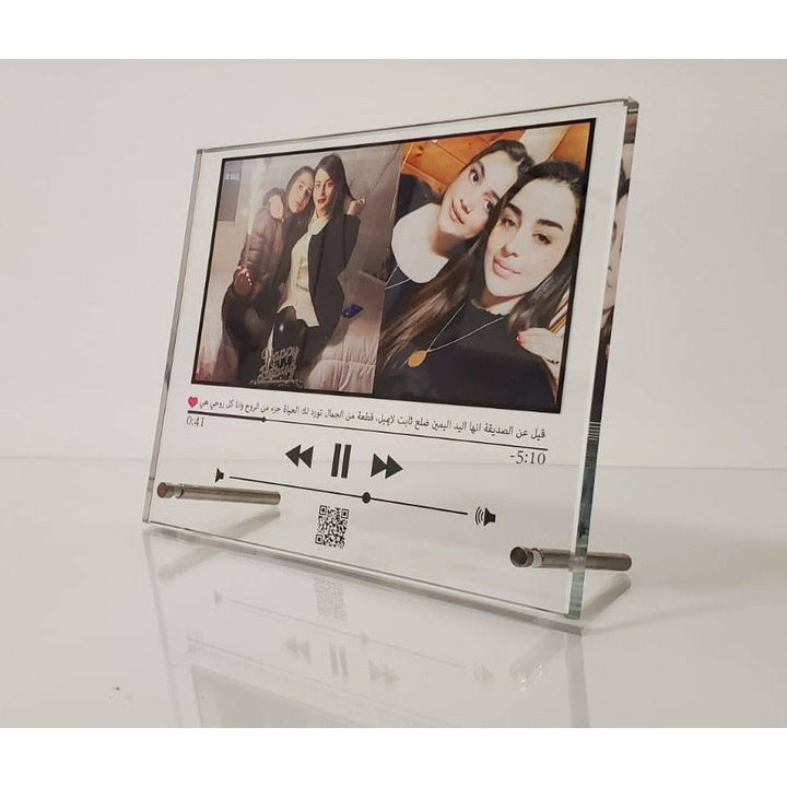 תמונת זכוכית - מיוזיק גלאס - אפל מיוזיק גדול - PHOTO-GLASS