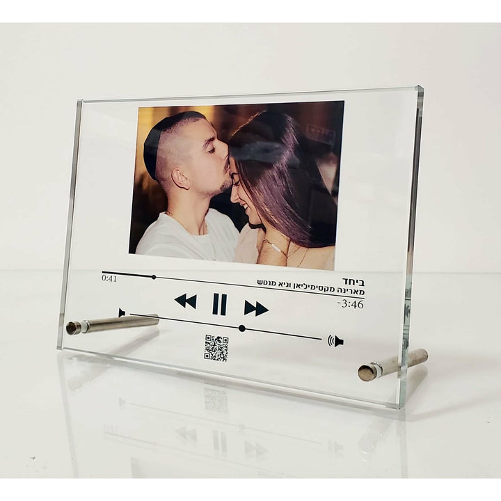 תמונת זכוכית - מיוזיק גלאס - אפל מיוזיק גדול - PHOTO-GLASS