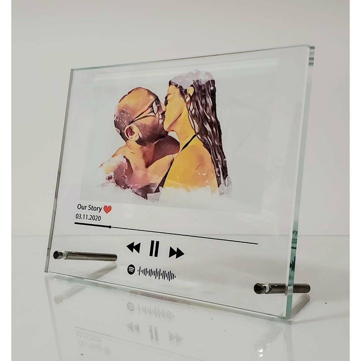 תמונת זכוכית - מיוזיק גלאס - אפל מיוזיק גדול - PHOTO-GLASS